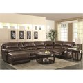 Coaster Coaster 600357 Mackenzie Reclining Sectional Sofa with Casual Style; Chestnut - 6 Piece 600357